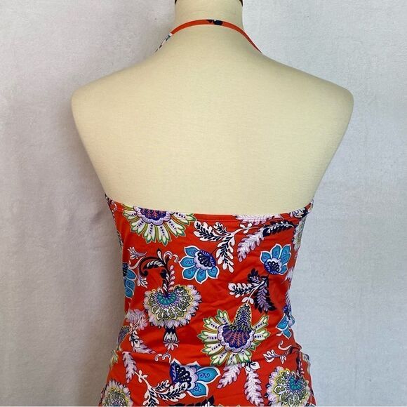 TOMMY BAHAMA SWIM SUIT V FRONT BANDEAU VALENCIA ORANGE - Picture 7 of 12